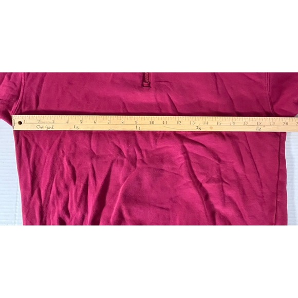 Adidas 1/4‎ Zip pullover Sweatshirt Women's S Burgundy/White - Picture 4 of 8